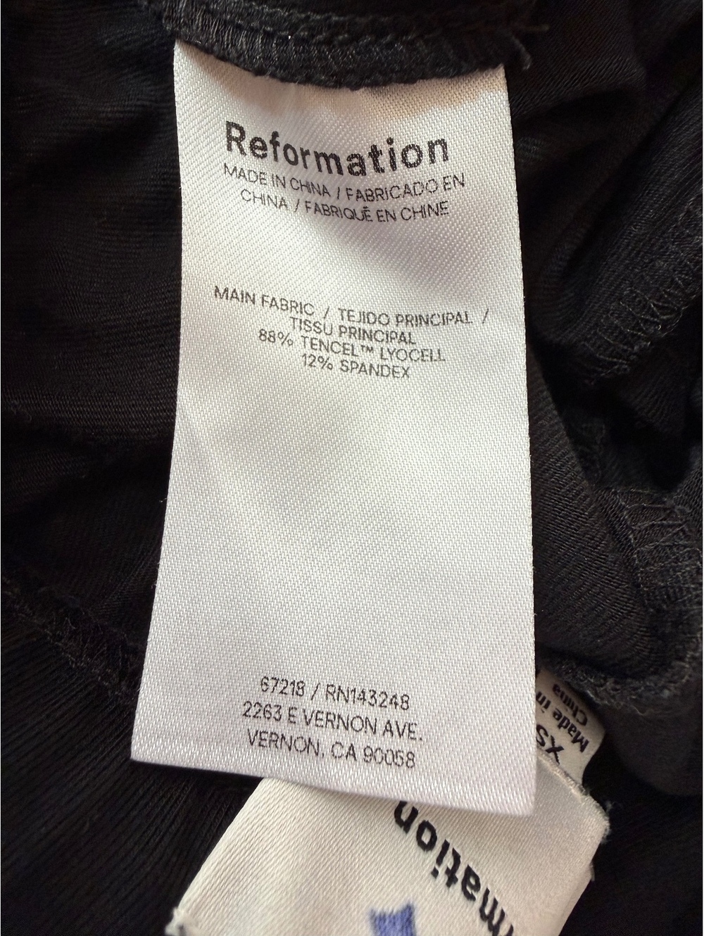 Reformation Black Tencel Stretch Flare Pants XS Pull On High Rise - Picture 4 of 5